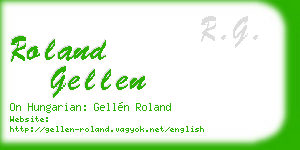 roland gellen business card
