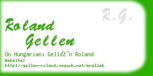 roland gellen business card